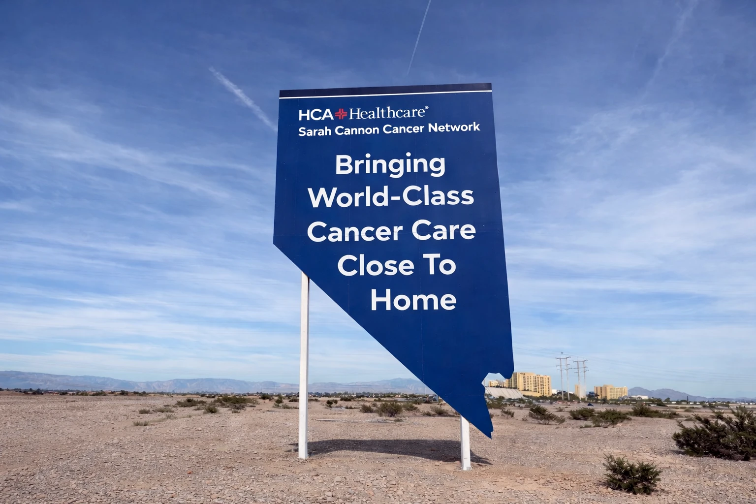 Custom monument sign installed in an outdoor desert setting showcasing large-format branding, fabrication, and professional installation